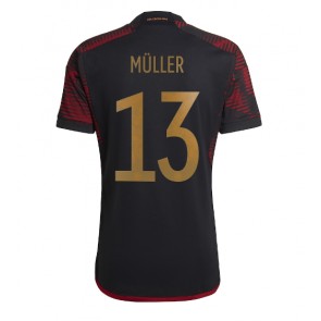 Německo Thomas Muller #13 Venkovní Dres MS 2022 Krátký Rukáv